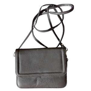 Vintage Guang Tong black Genuine Leather small crossbody purse